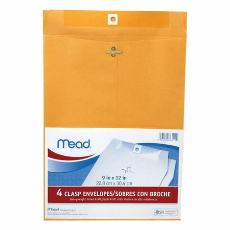 MADE-TO-STICK 76012 Clasp Envelopes - Brown - 9 x 12 in. MA3319619